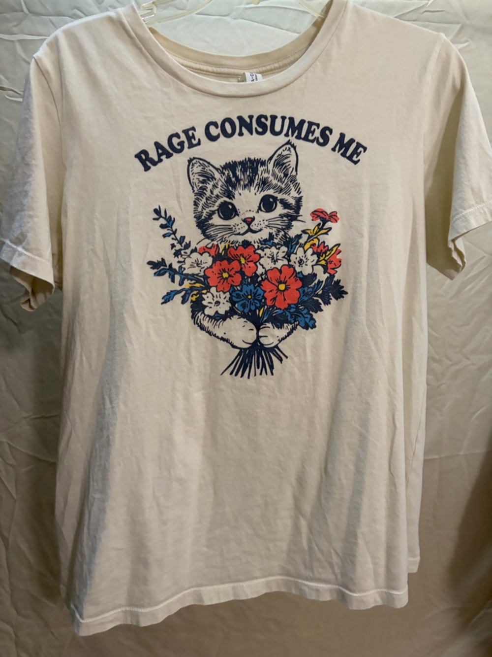 Cat Bouquet Graphic Tee - "Rage Consumes Me"